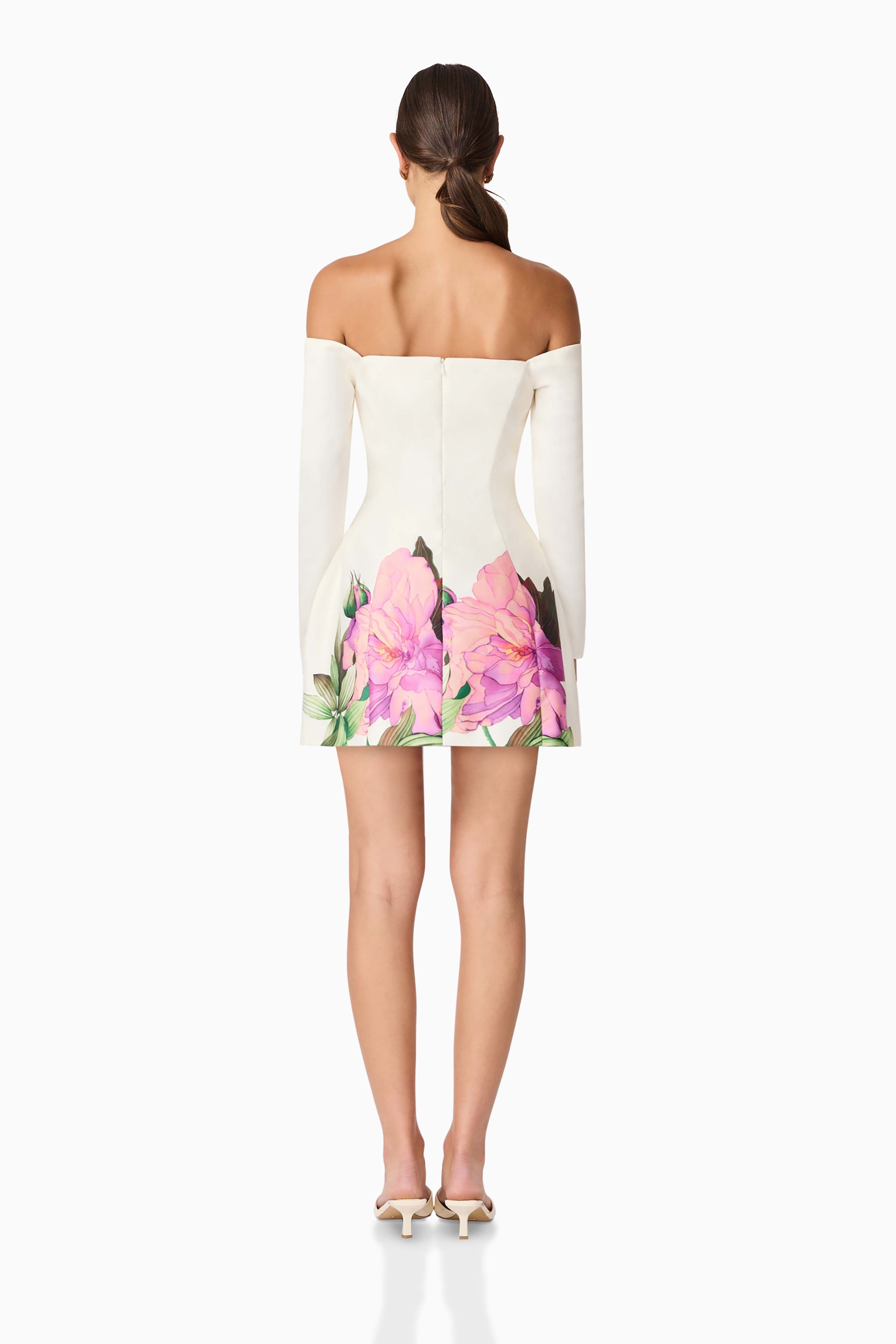Azelie Off The Shoulder Mini Dress in White