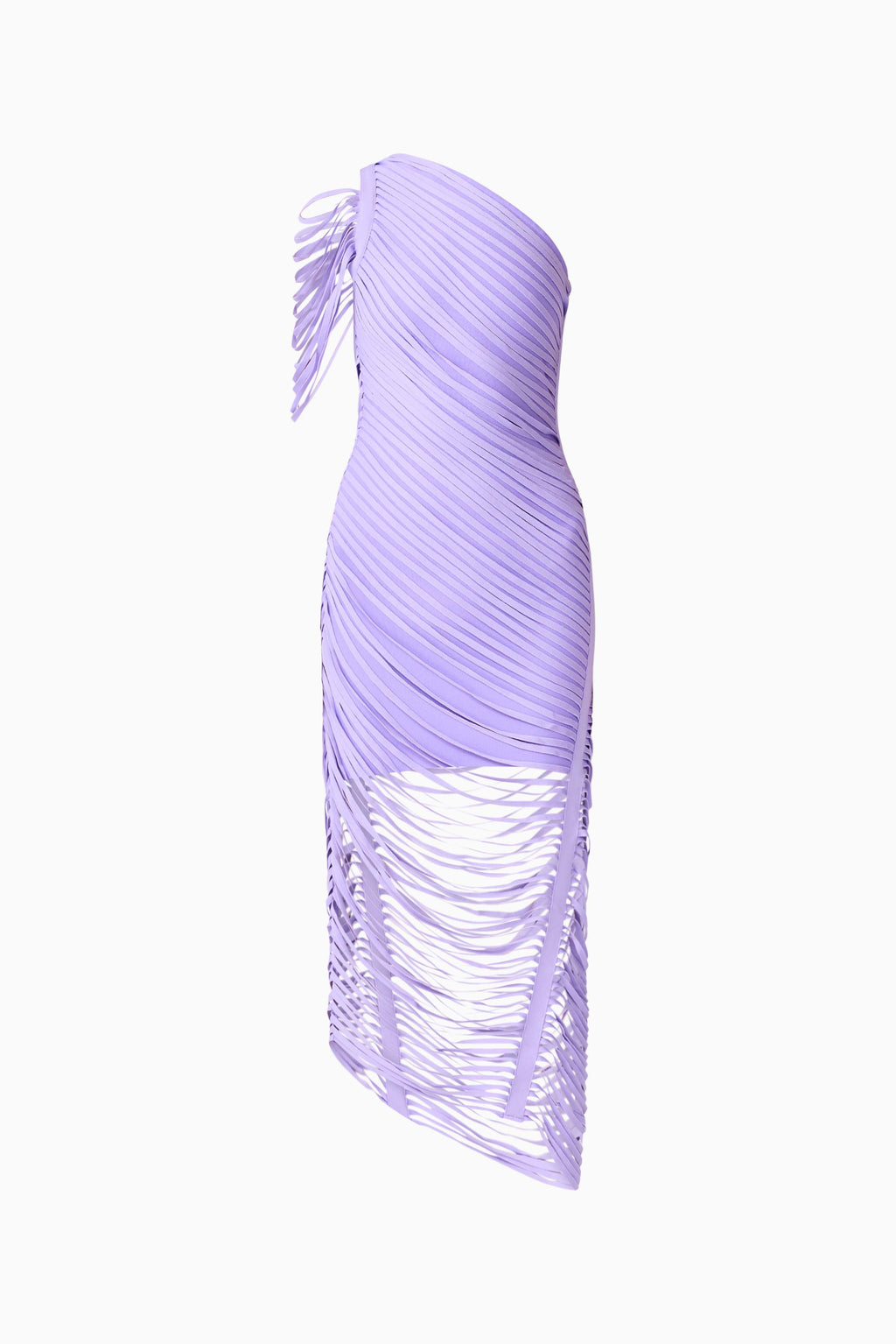 Alya Asymmetrical Midi Dress in Purple