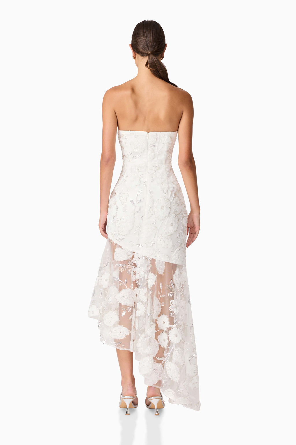 Carol Strapless Gown in White