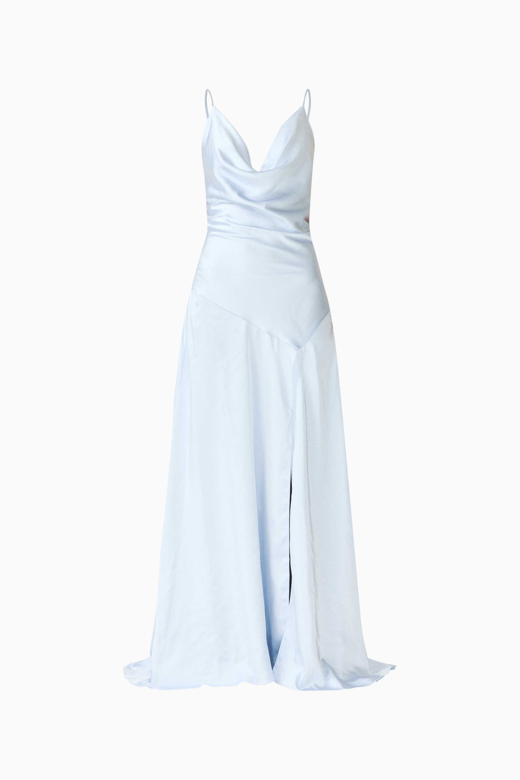Clementine Cowl Neck Gown in Pale Blue