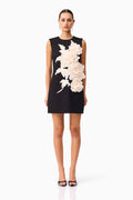 Zahara Shift Mini Dress in Black