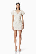 Scarlett Butterfly Mini Dress in White