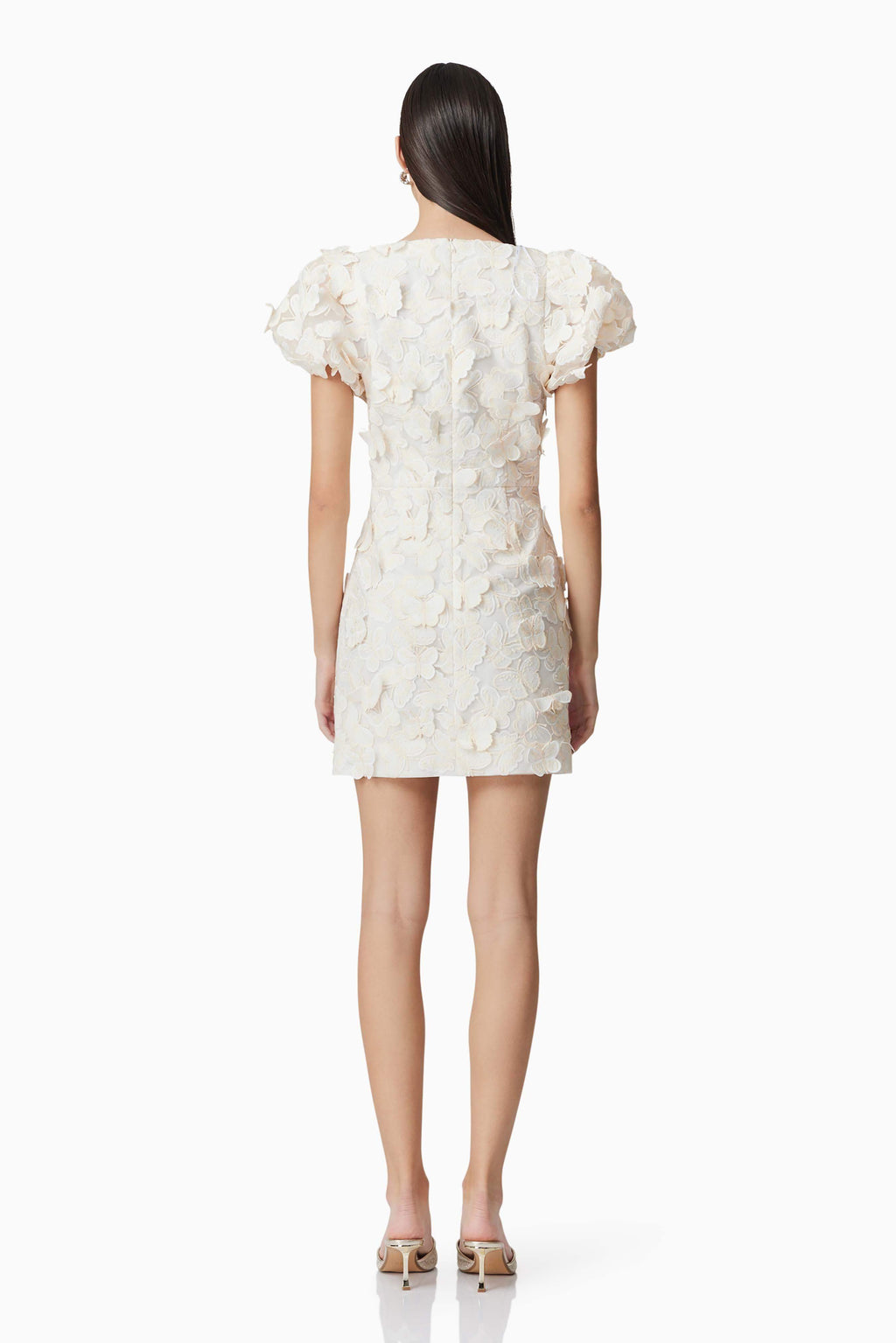 Scarlett Butterfly Mini Dress in White