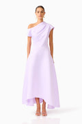 Marissa One Shoulder Gown in Purple