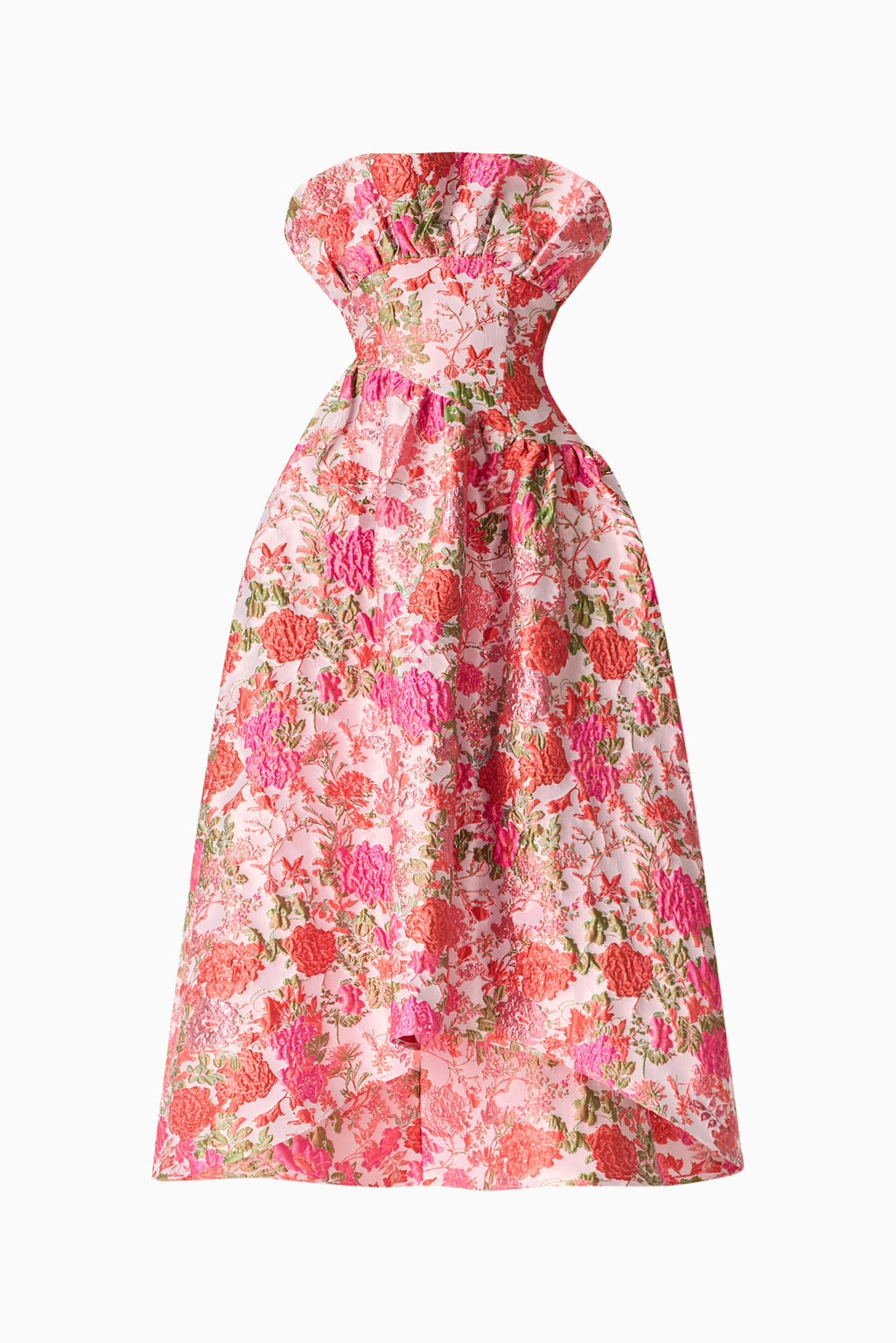 Floralie Strapless Gown in Pink Floral