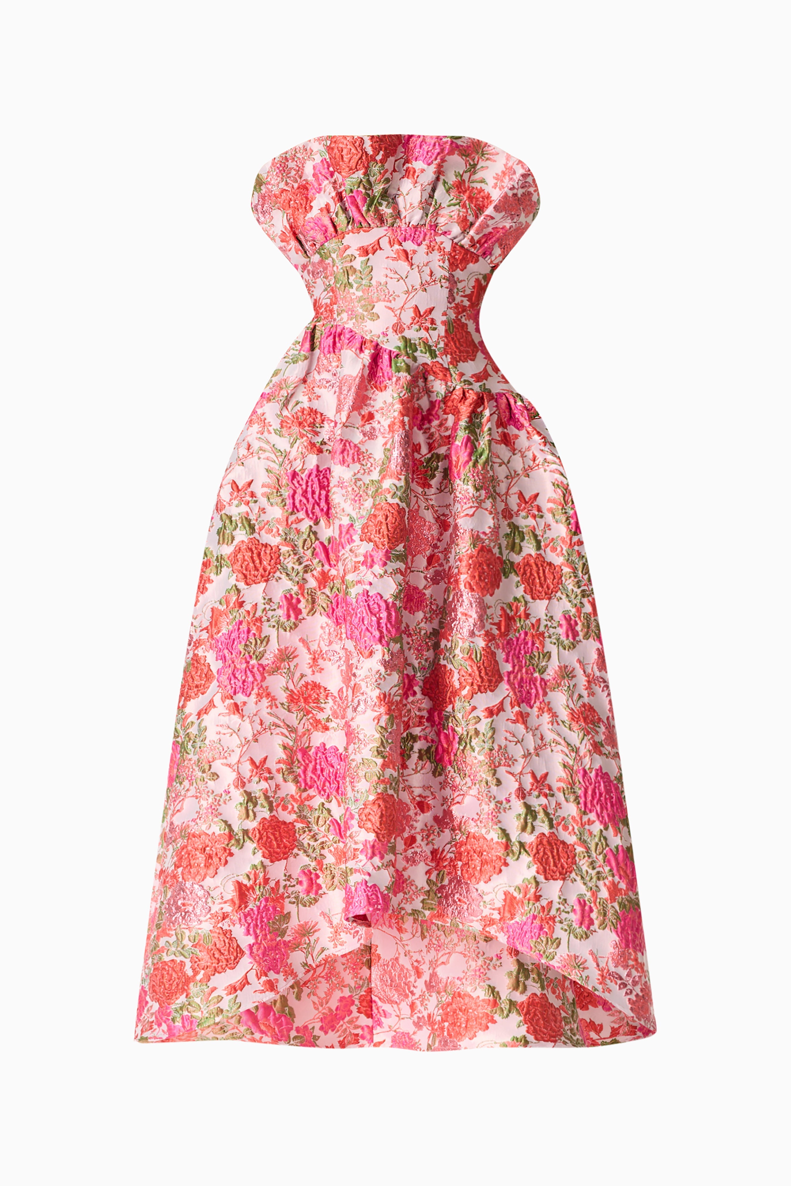 Floralie Strapless Gown in Pink Floral