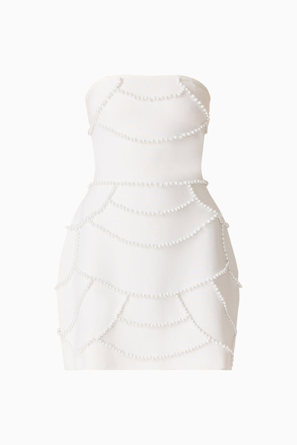 Lucine Strapless Mini Dress in White