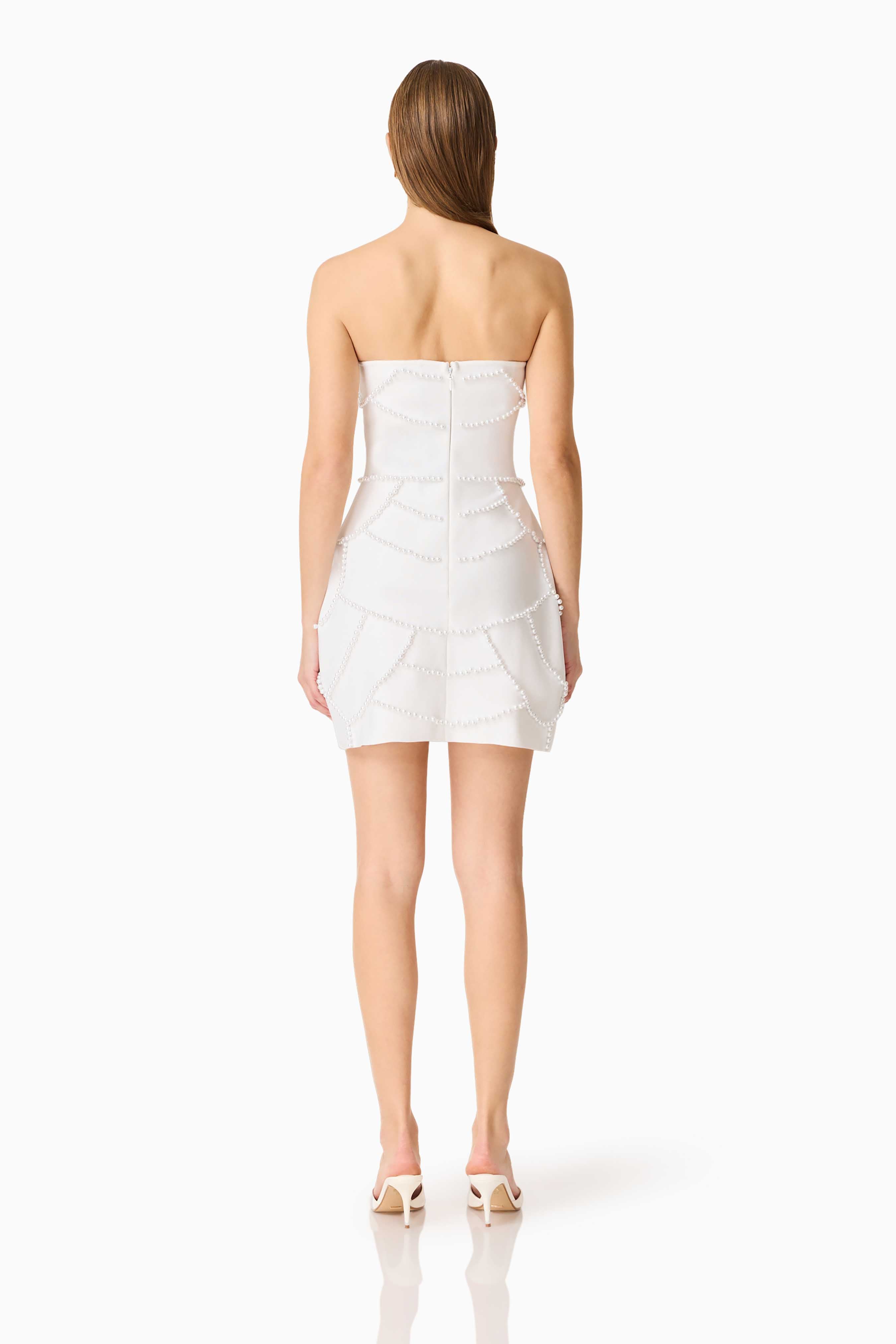 Lucine Strapless Mini Dress in White
