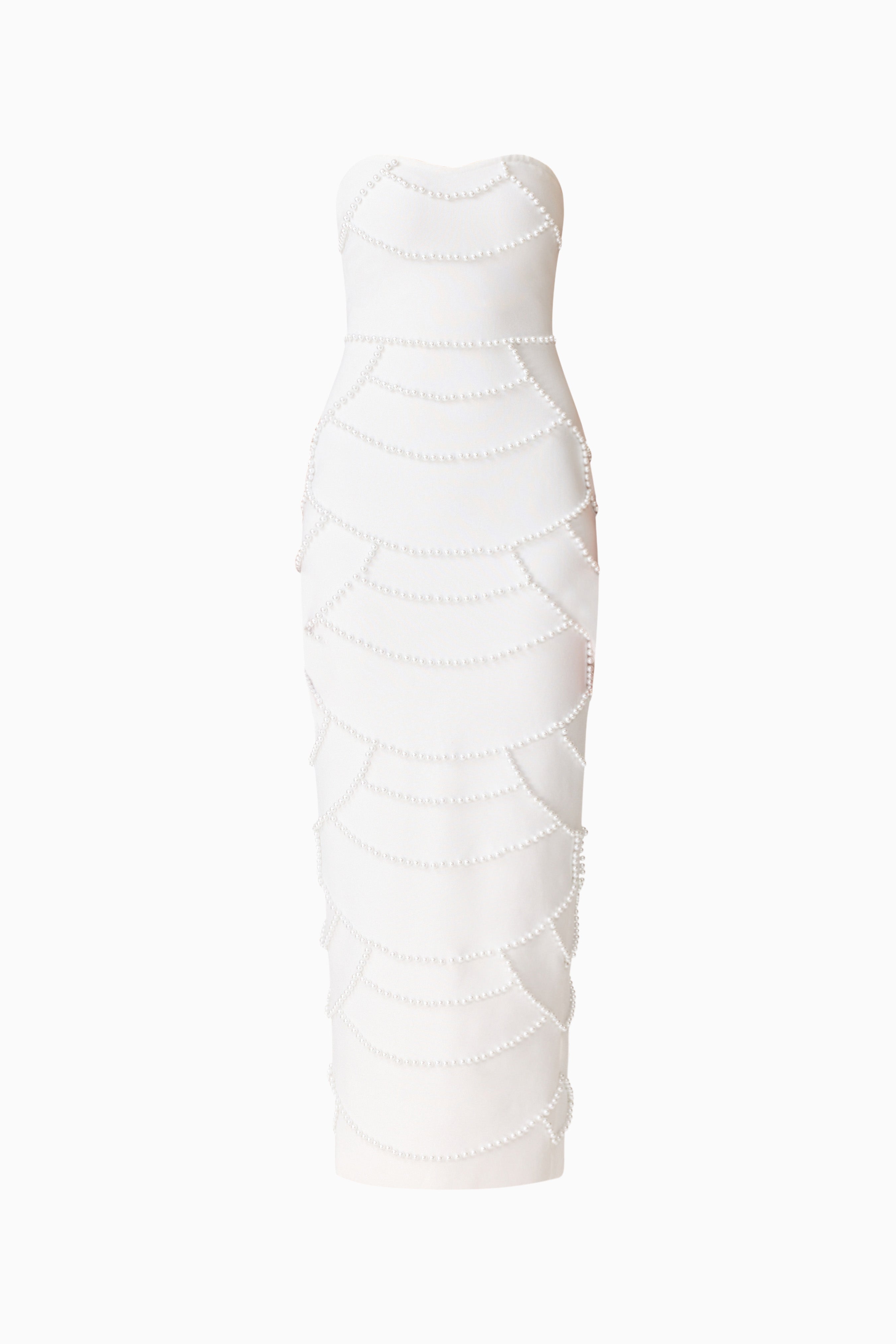 Lucine Strapless Gown in White