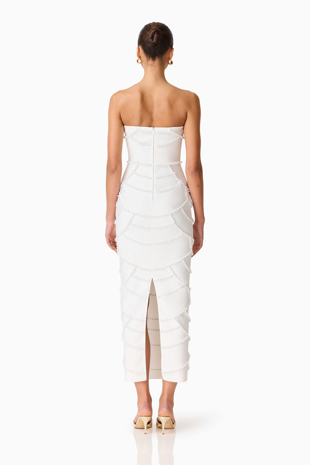Lucine Strapless Gown in White