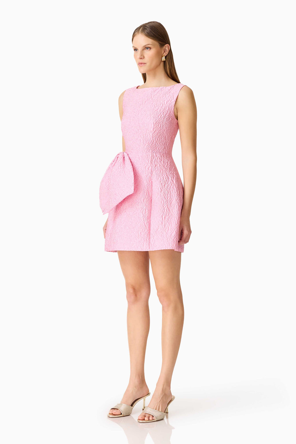 Briallen Jacquard Mini Dress in Pink