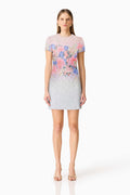 Lurea Short Sleeve Mini Dress in Pink Floral