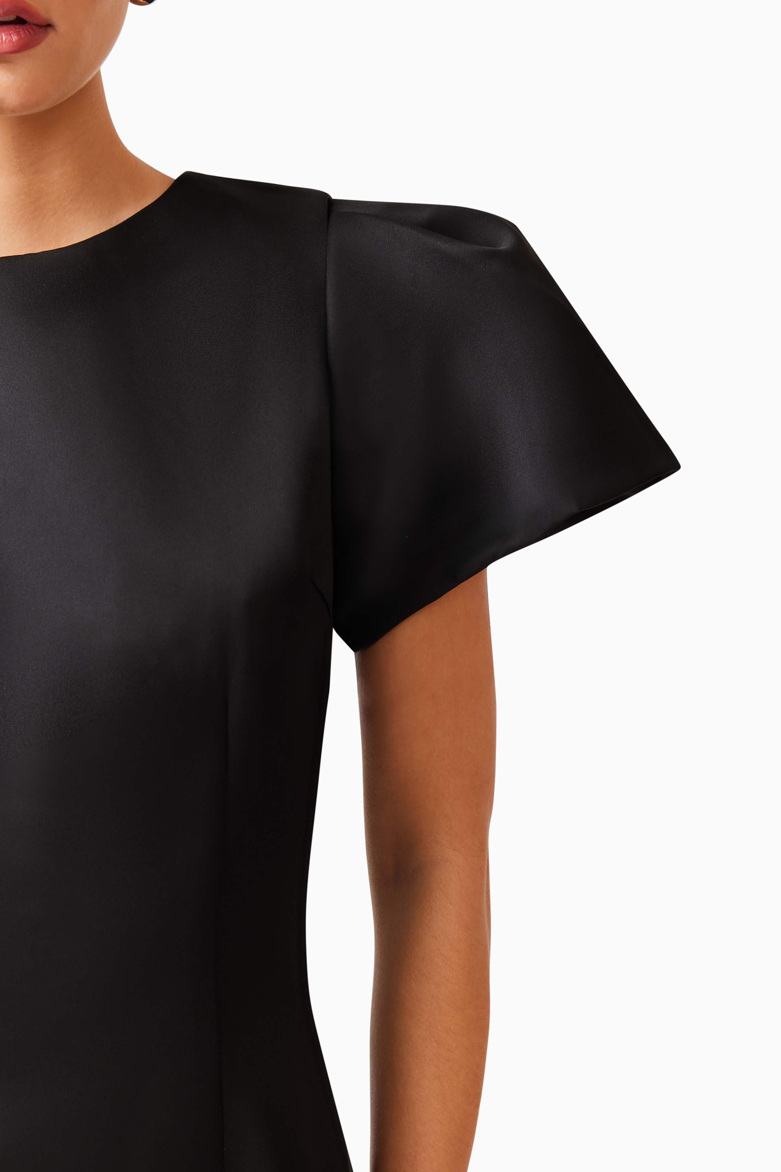 Blake Puff Sleeve Mini Dress in Black