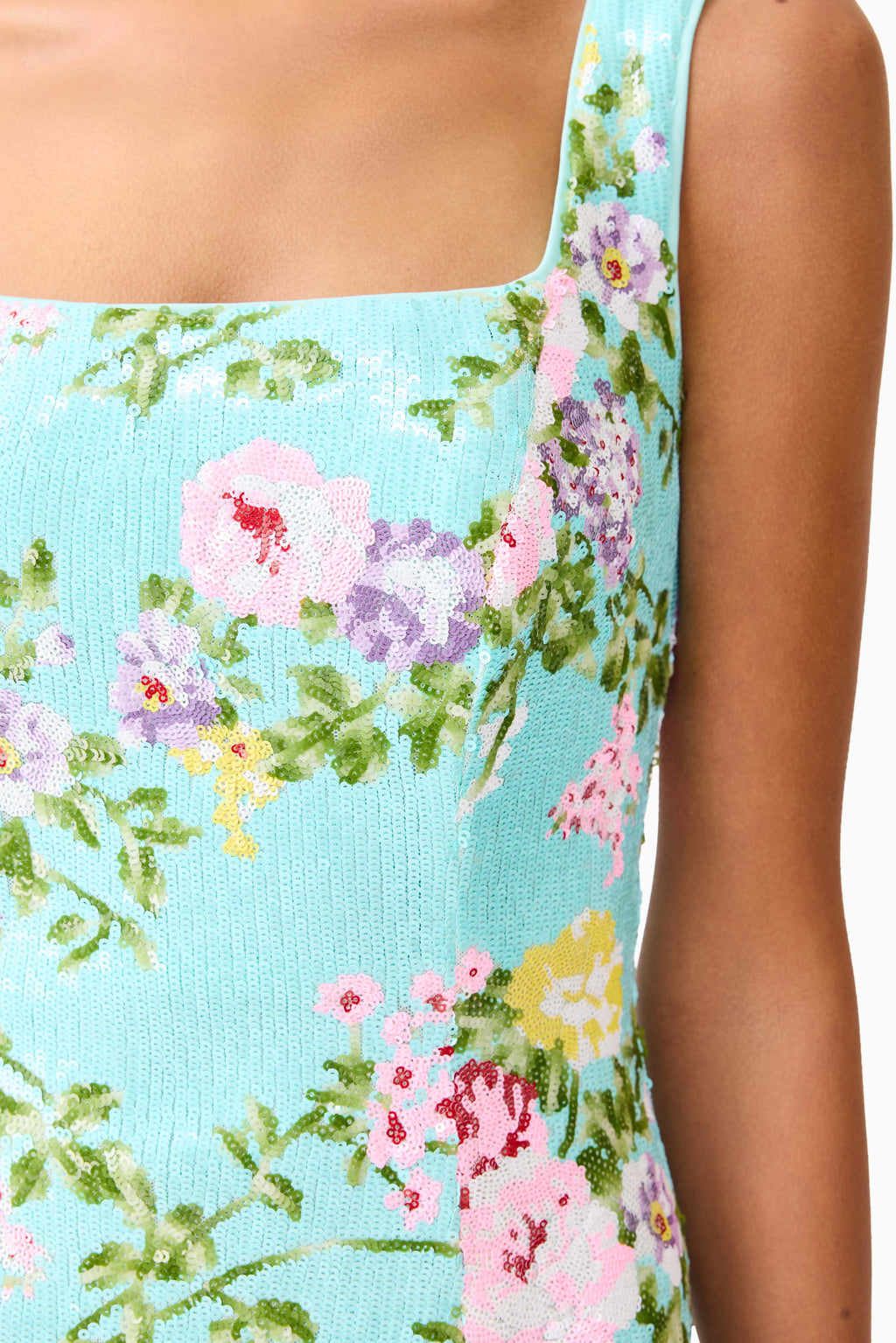 Emmeline Sequin Mini Dress in Mint Green