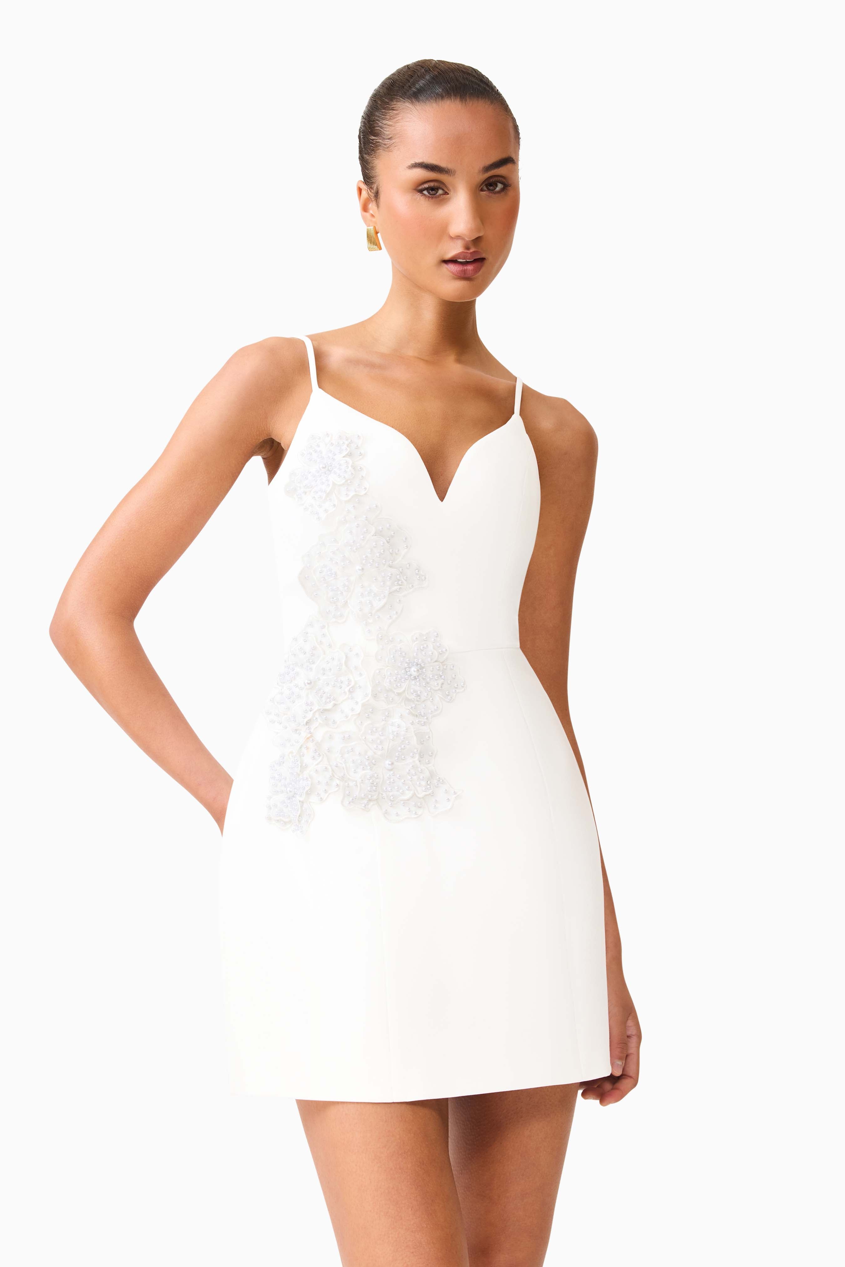 Stella Tulip Mini Dress in White