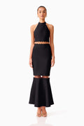 Naomi Halter Gown in Black