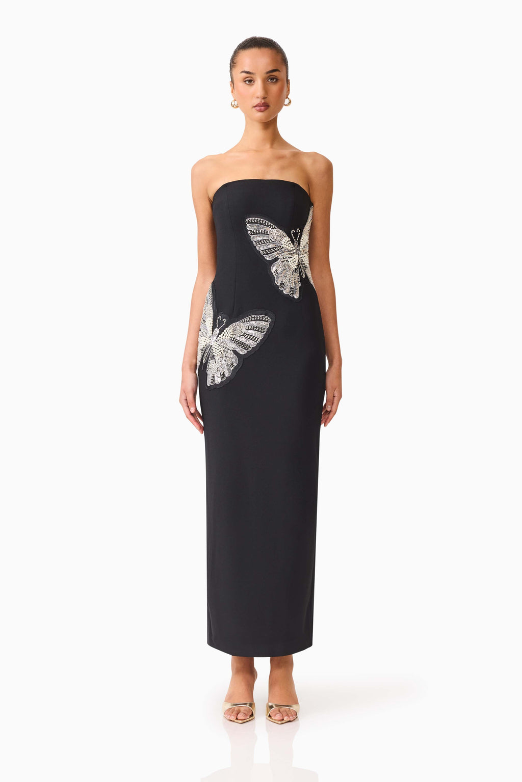 Mira Strapless Gown in Black