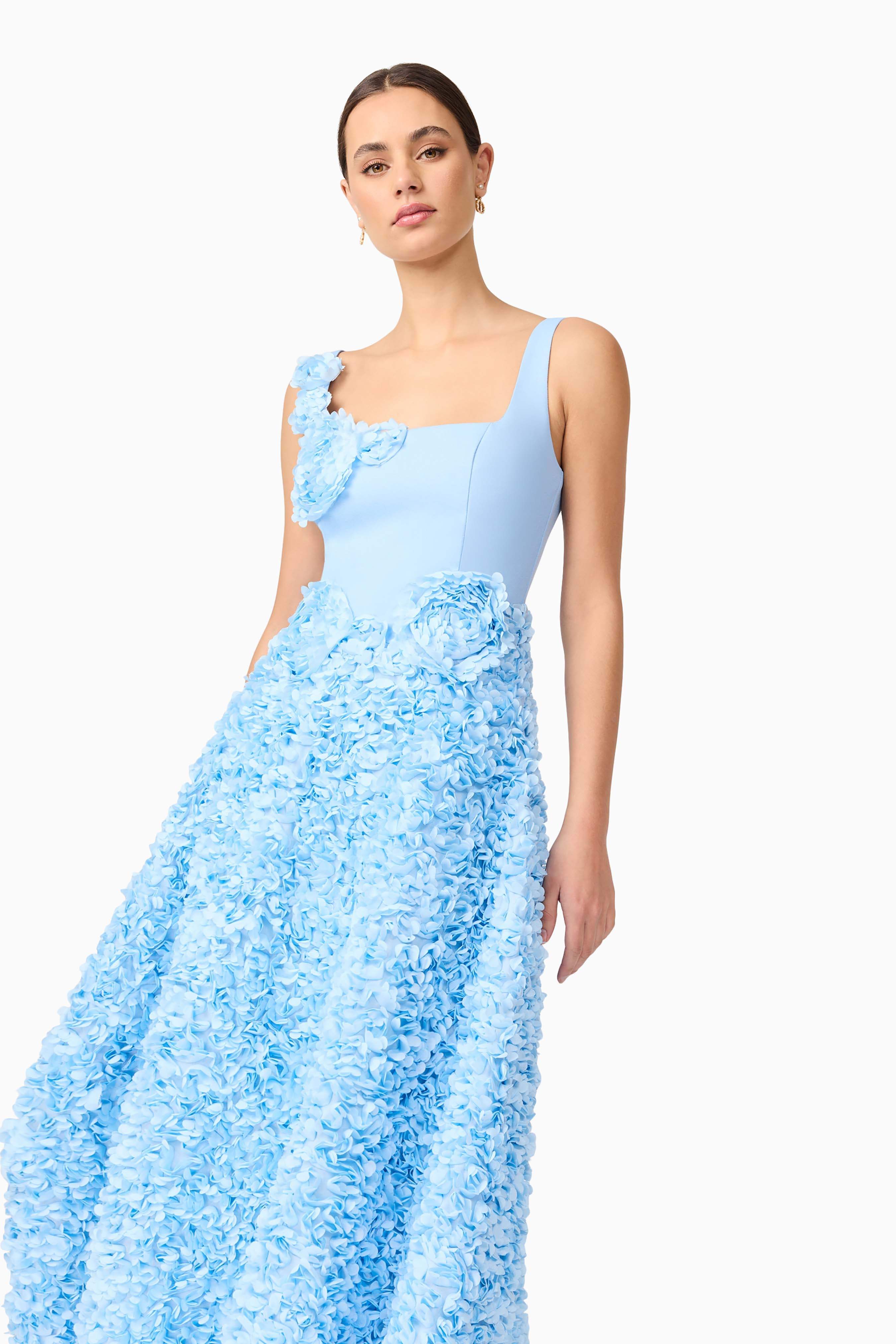 Kaia Floral Maxi Dress in Blue