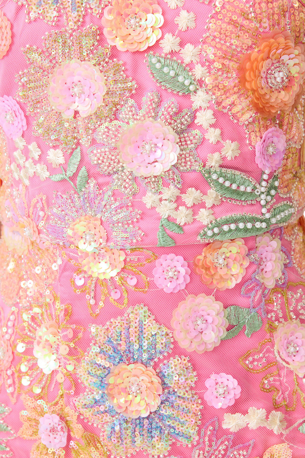 Nathalie Colunm Midi Dress in Pink Floral