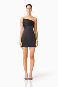 Sydney Strapless Mini Dress in Black