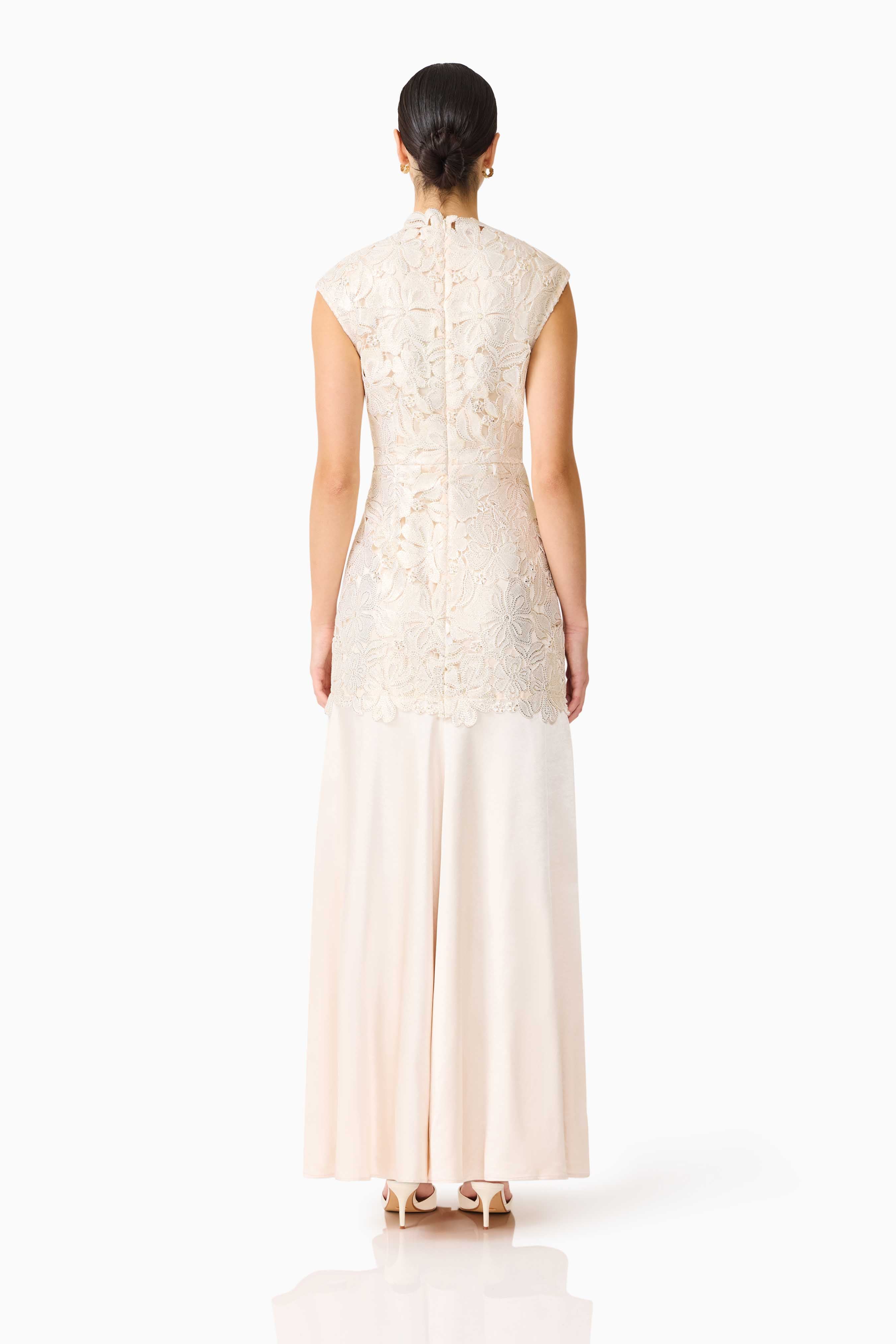 Nicoletta High Neck Gown in Gold