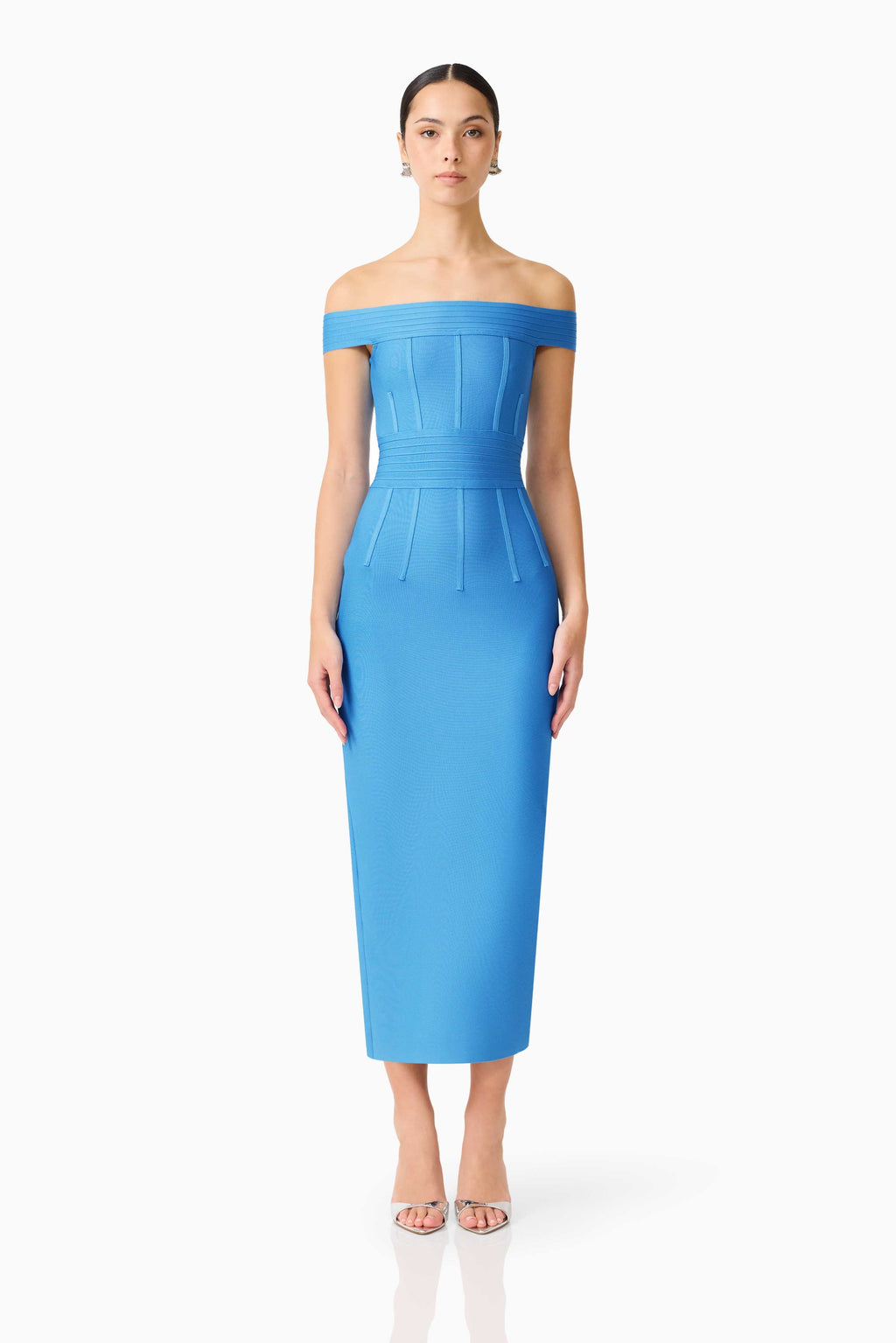 Elena Strapless Gown in Blue