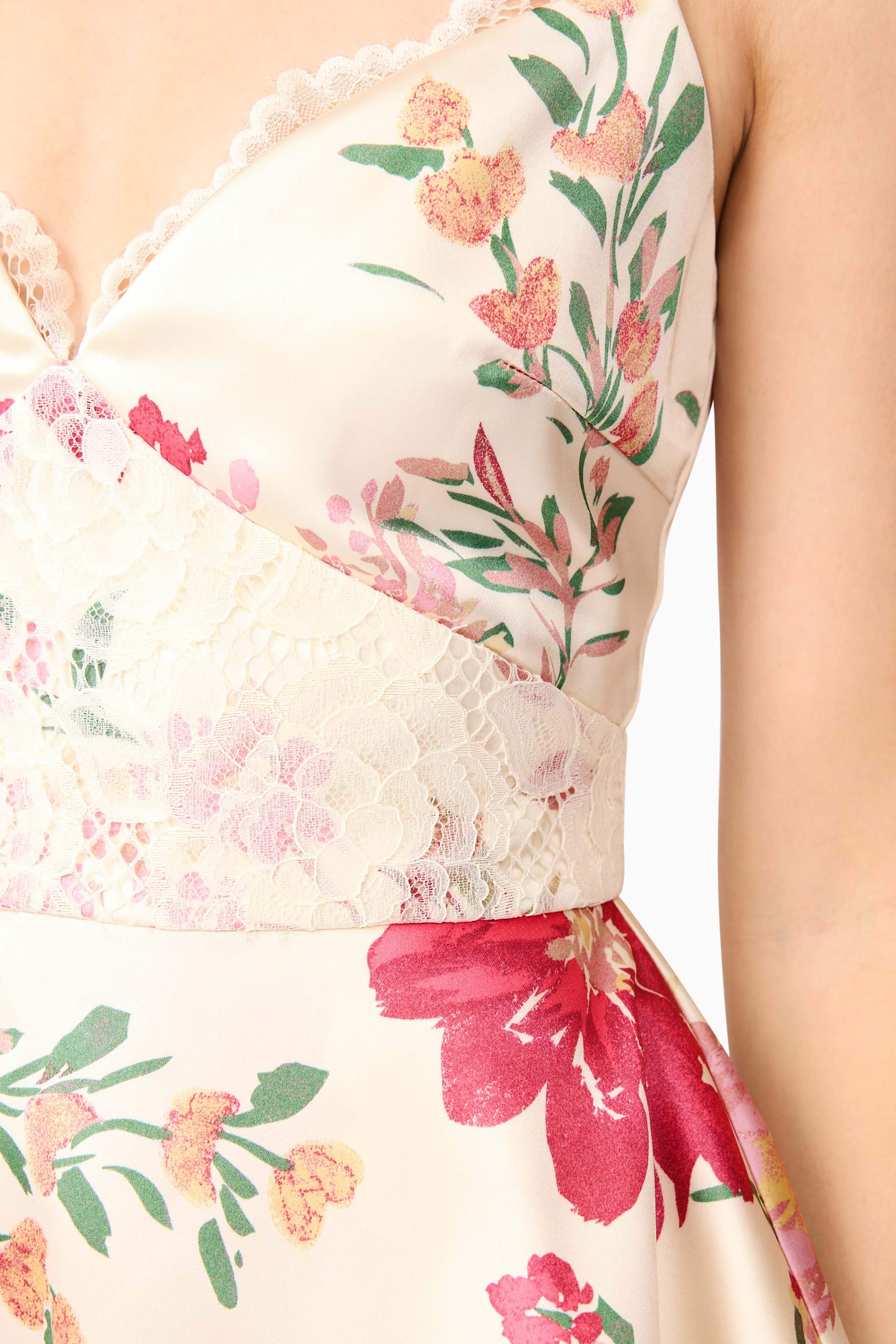 Rosalina Tiered Mini Dress in Floral