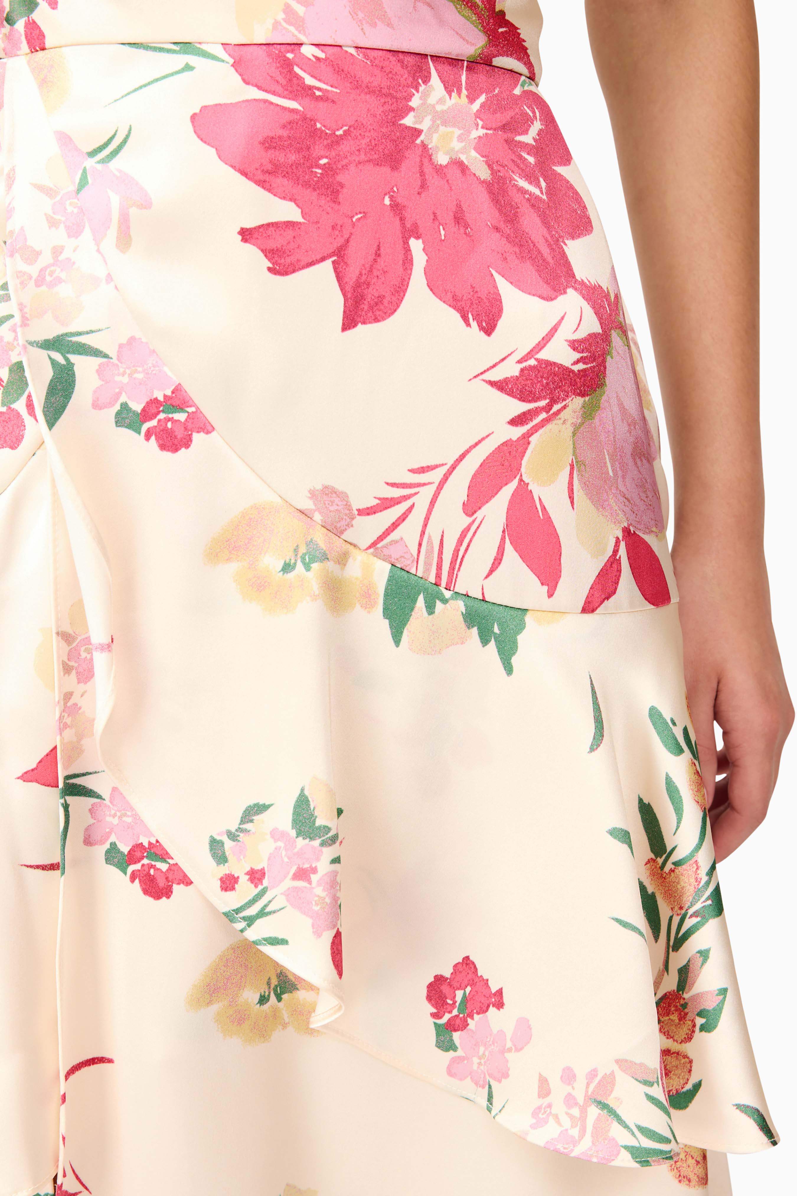 Rosalina Tiered Maxi Dress in Floral