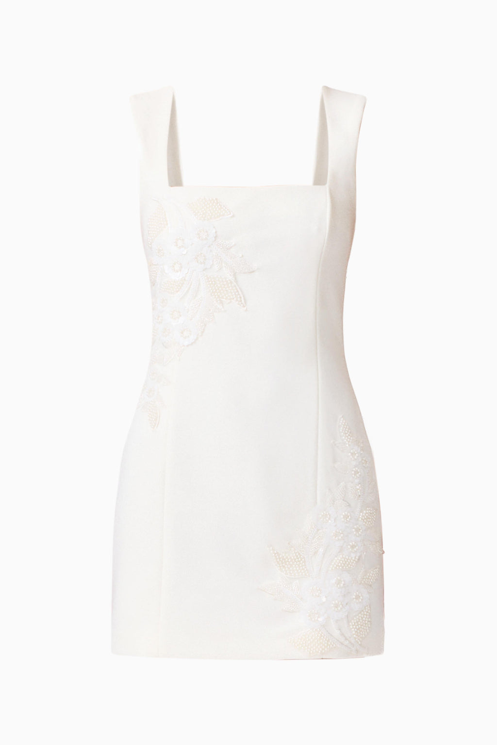 Odelia Beaded Mini Dress in White
