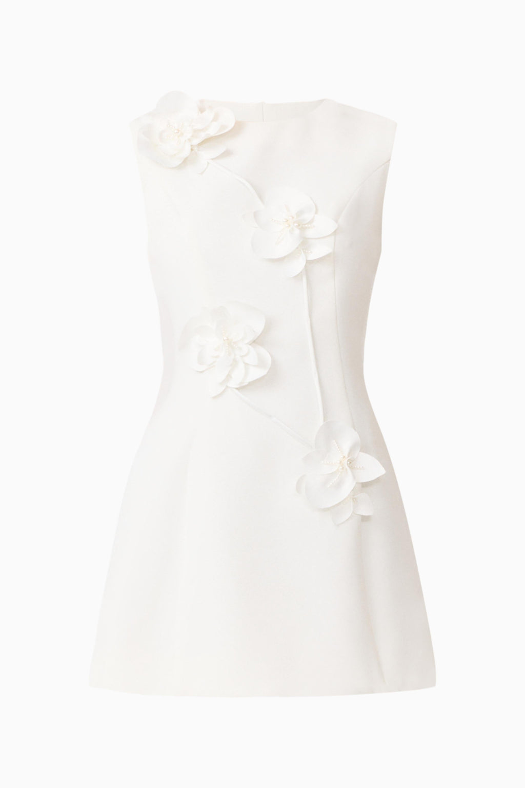 Reina Applique Mini Dress Dress White