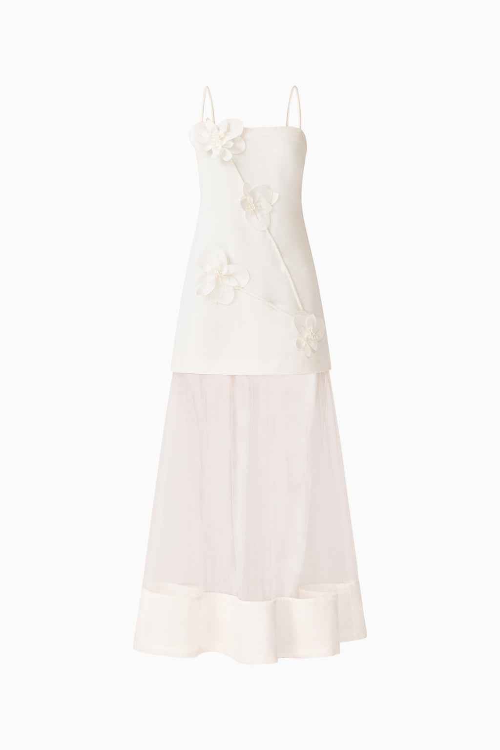Reina Applique Gown in White