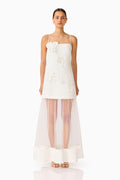 Reina Applique Gown in White