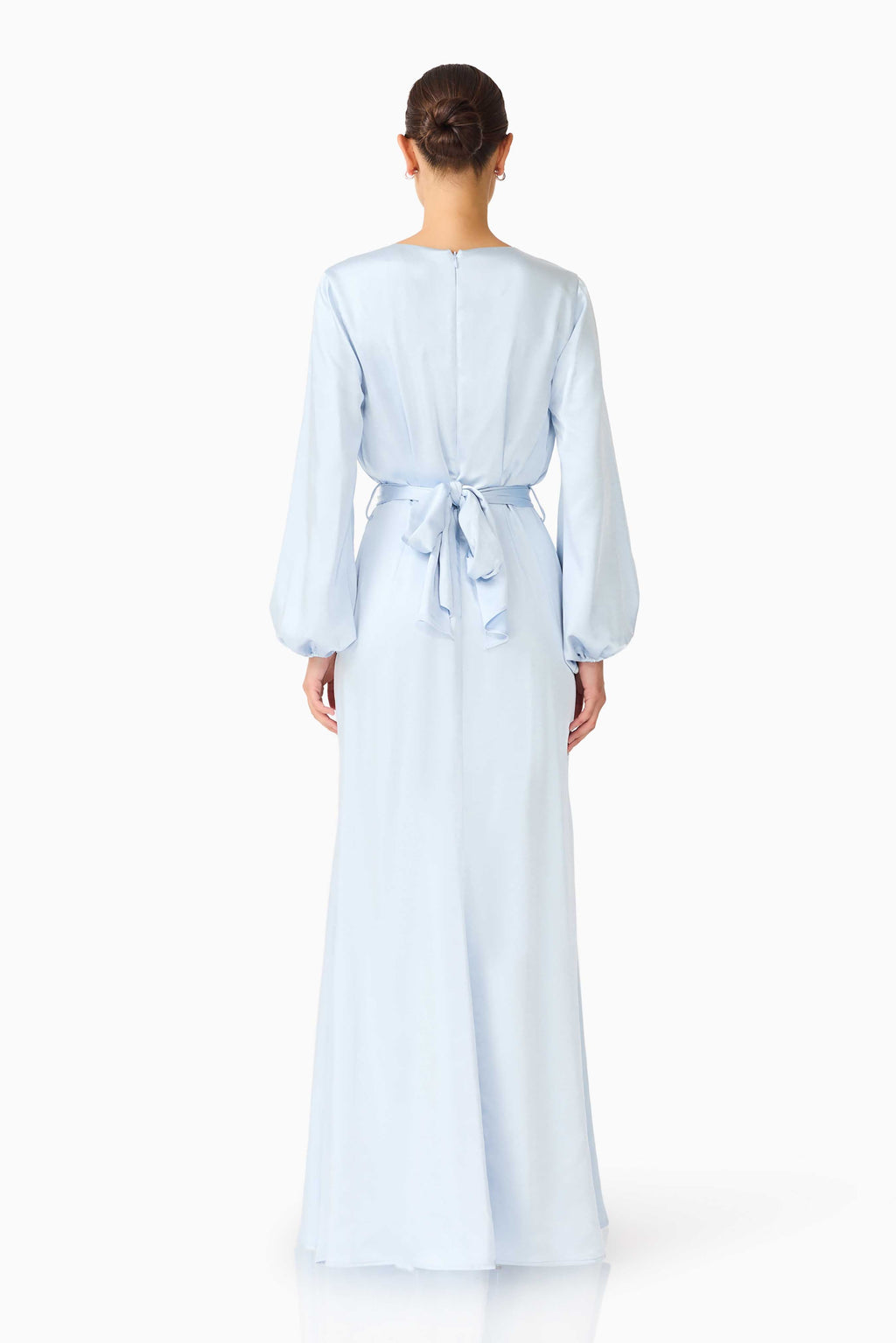 Kai Long Sleeve Maxi Dress in Pale Blue