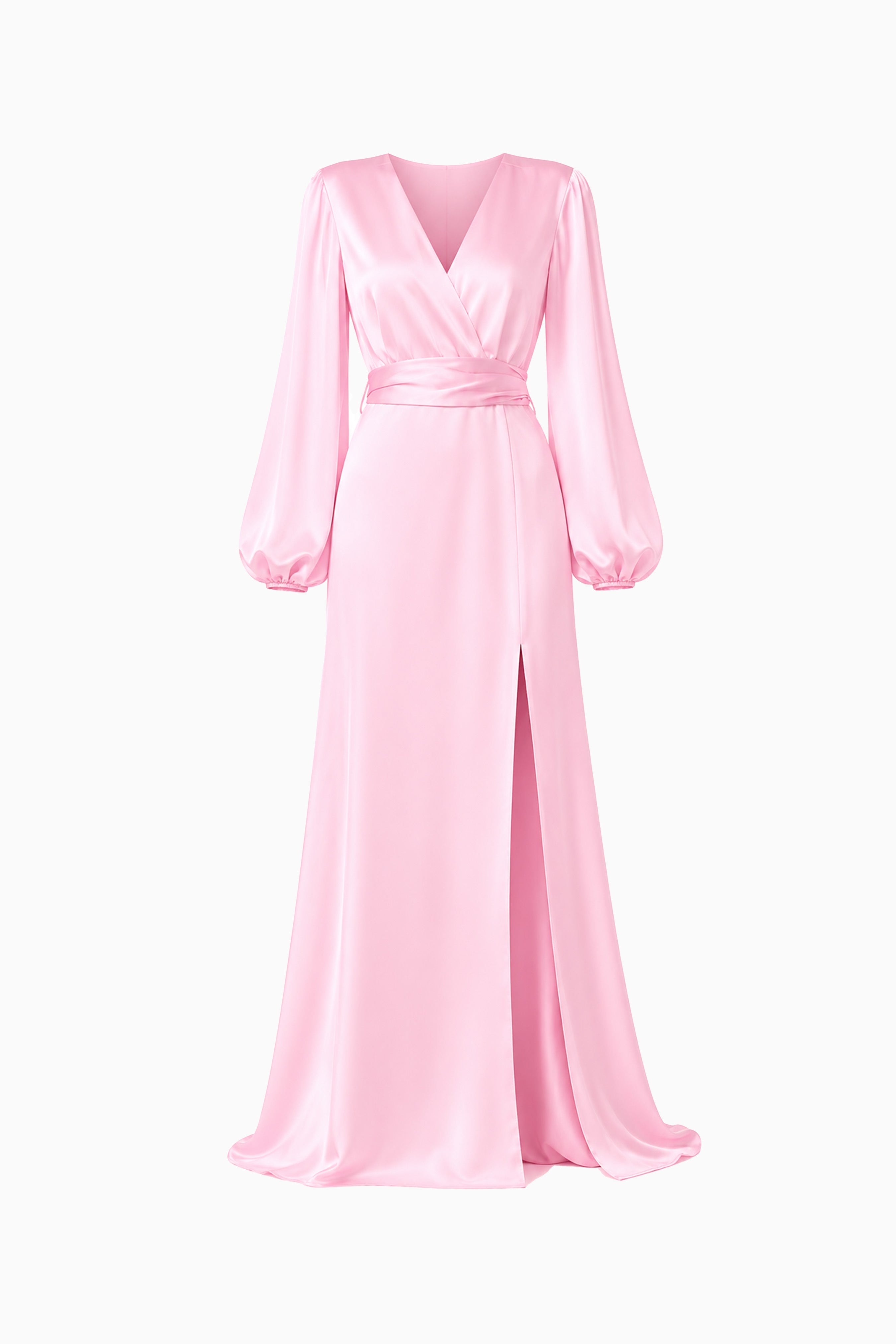 Kai Long Sleeve Maxi Dress in Pale Pink