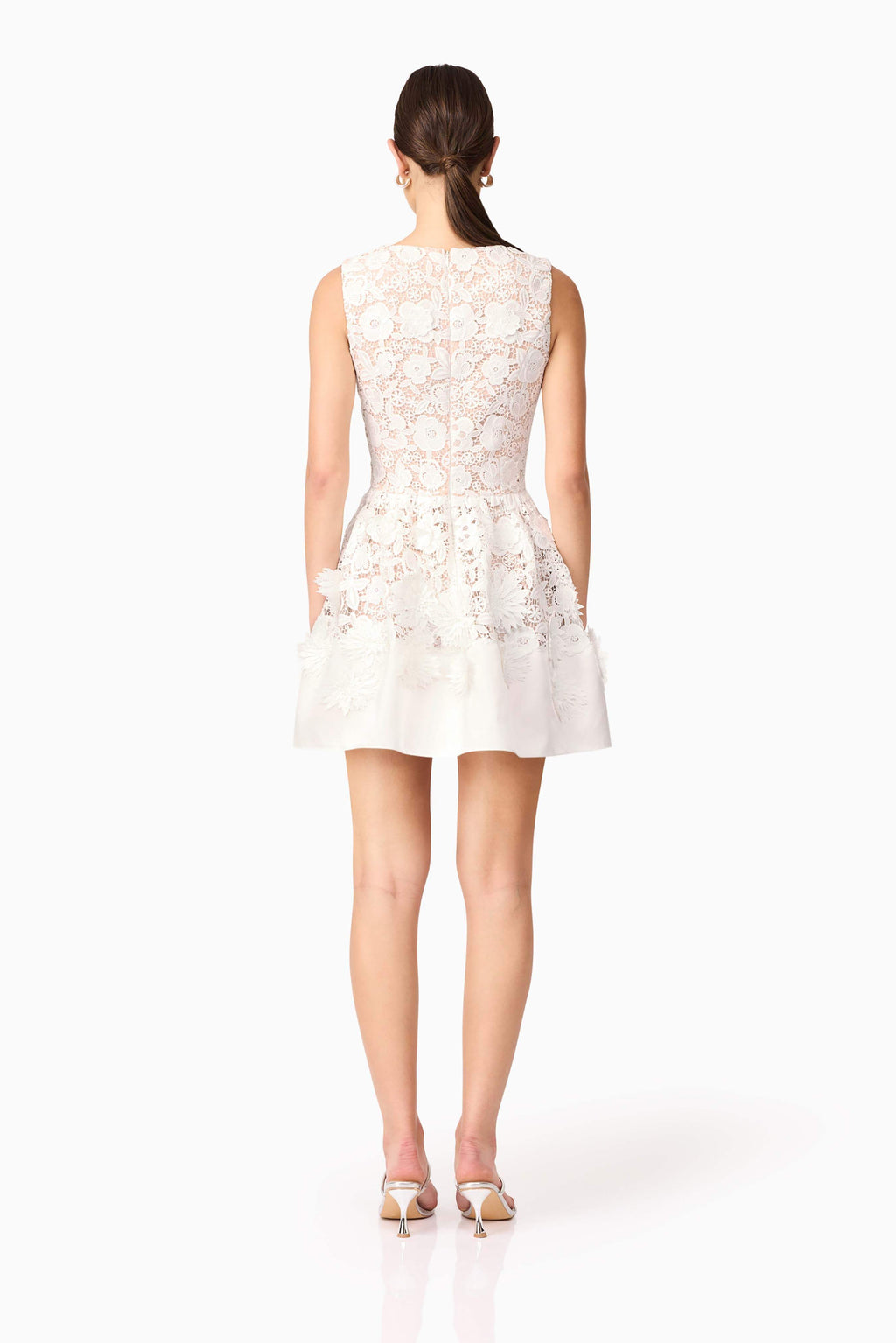 Margot Floral Mini Dress in White