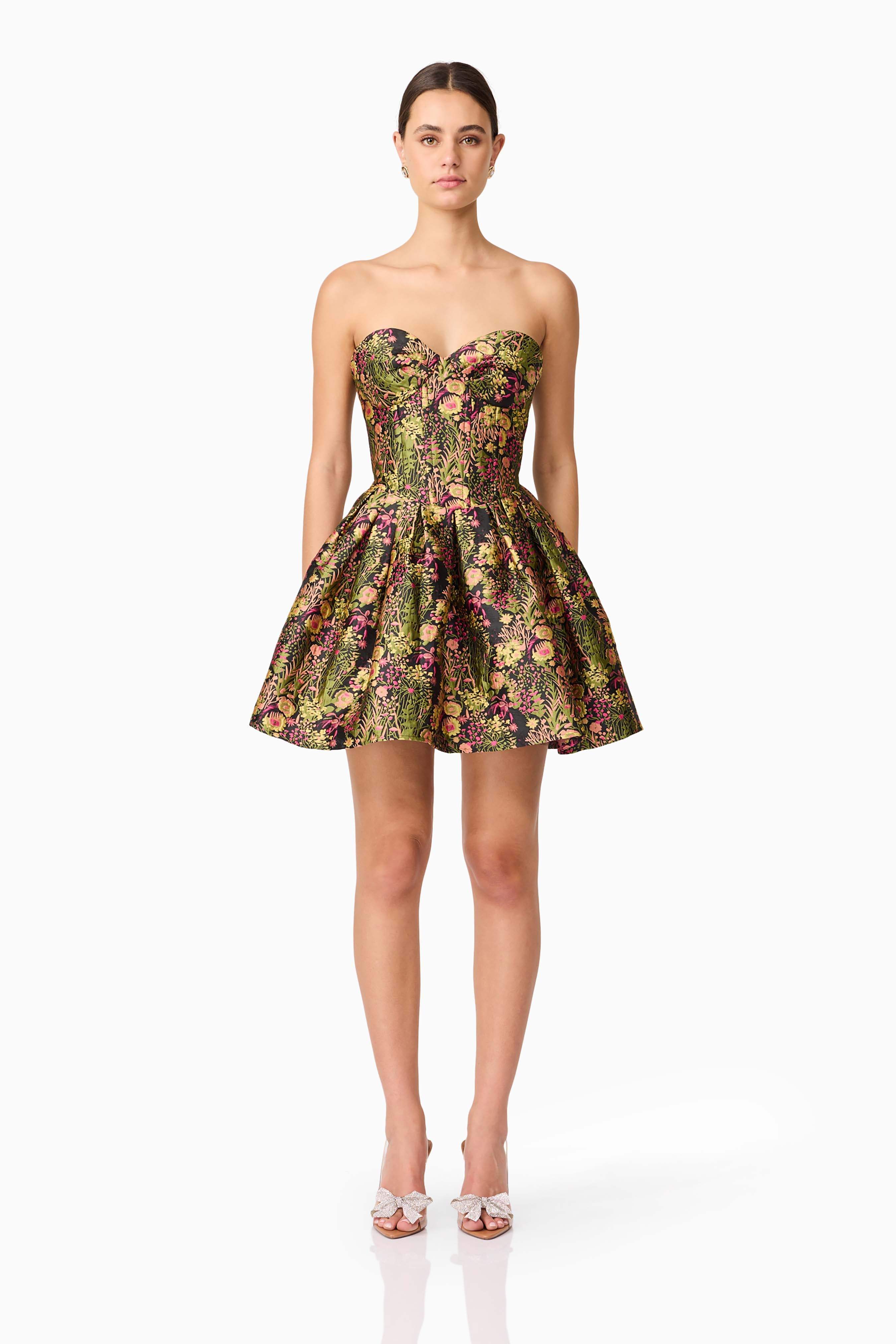 Cindy Strapless Mini Dress in Black