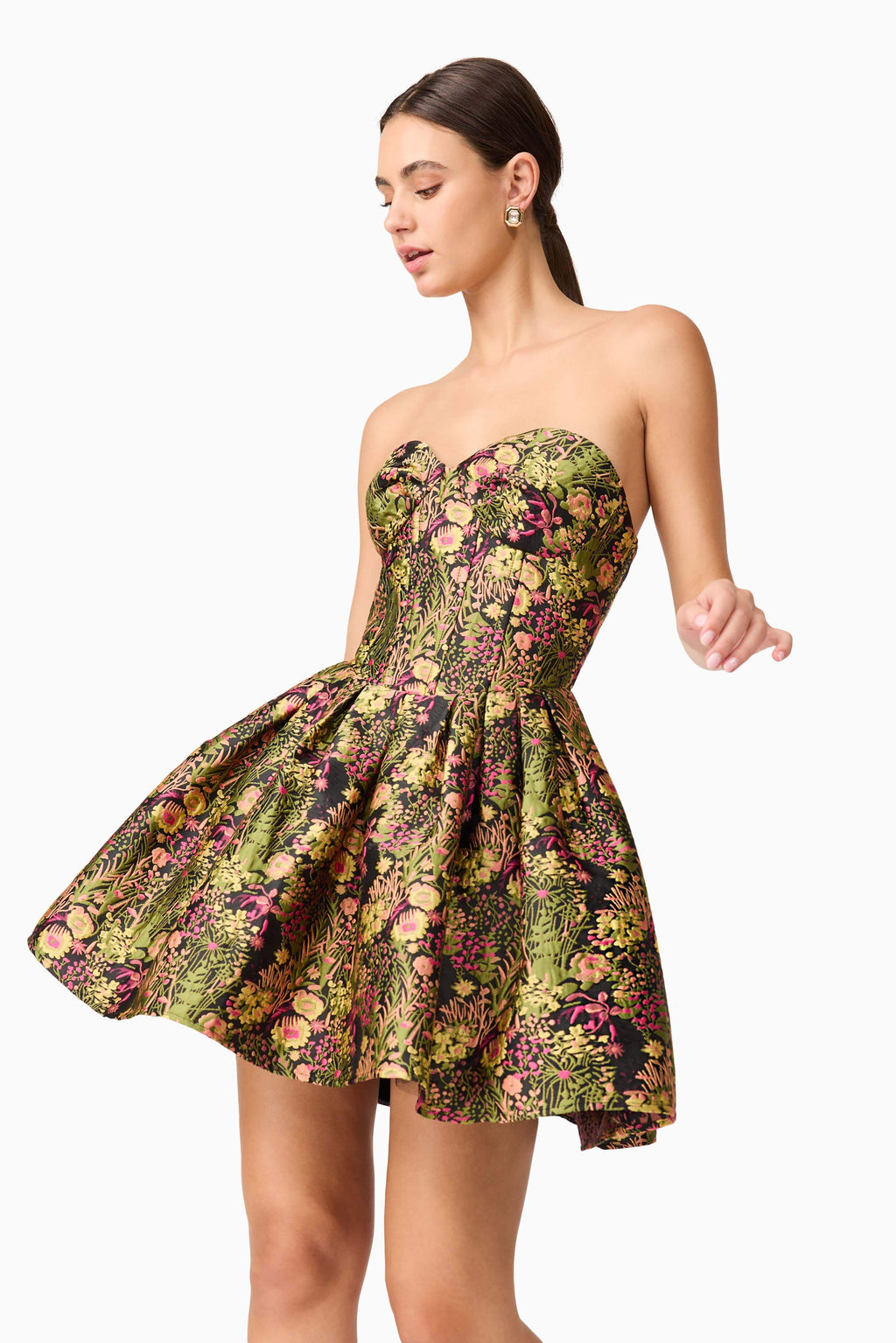 Cindy Strapless Mini Dress in Black