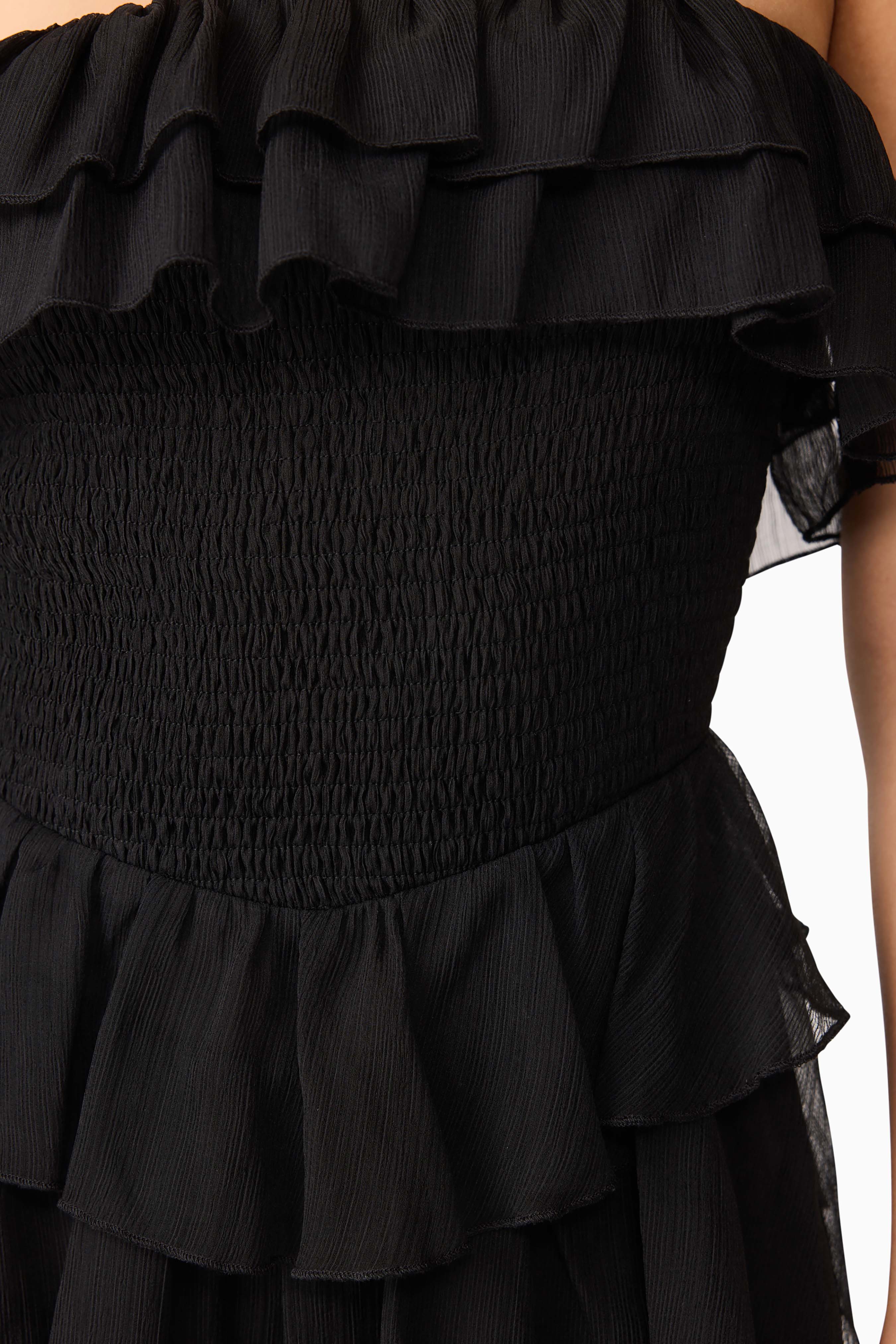Melissa Strapless Maxi Dress in Black