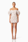 Bluebell Off The Shoulder Mini Dress in White