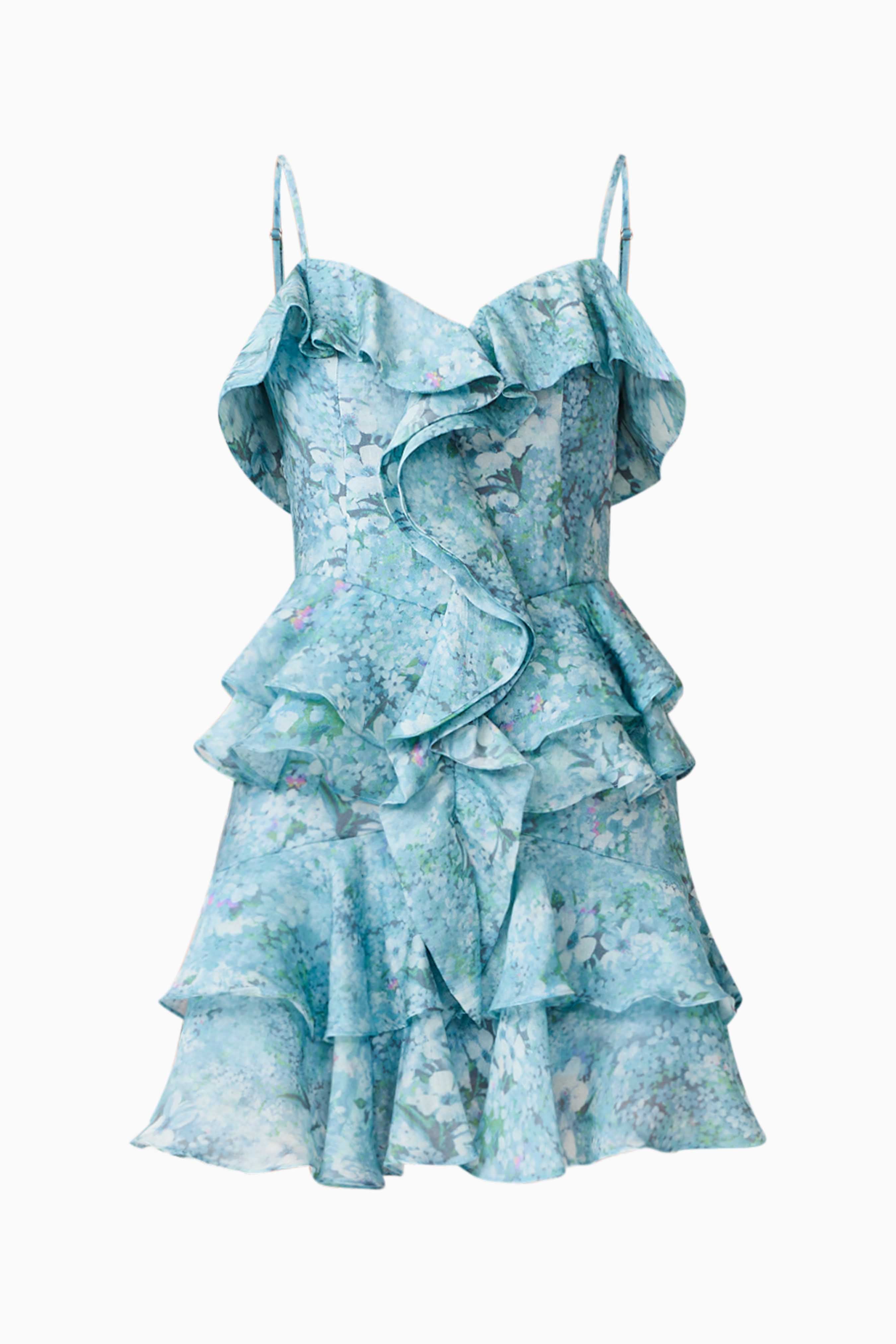 Faye Mini Dress in Blue