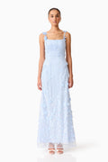 Rina Embellished Gown in Blue