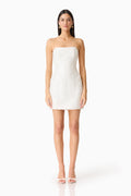 Daelia Strapless Mini Dress in White