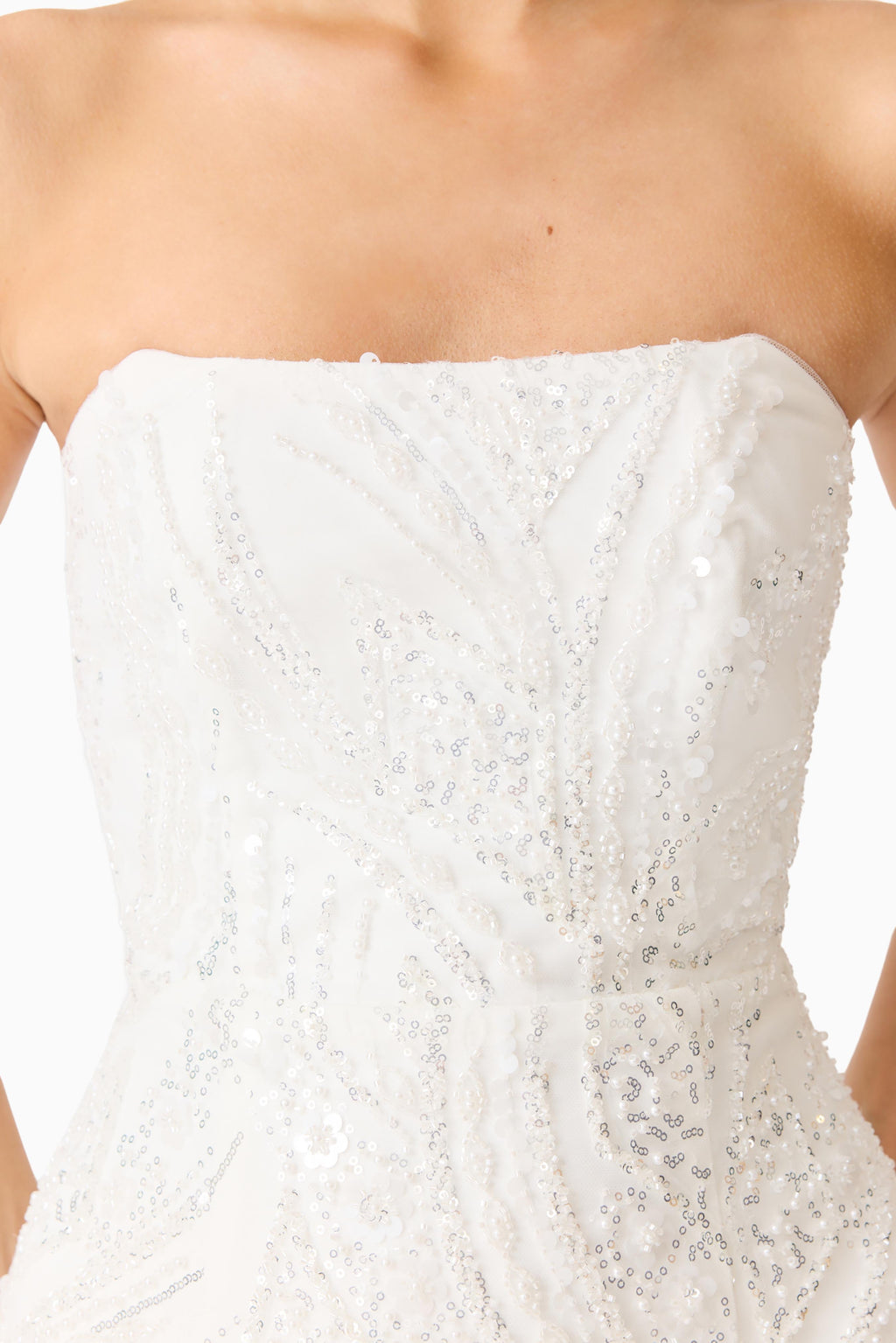 Daelia Strapless Mini Dress in White