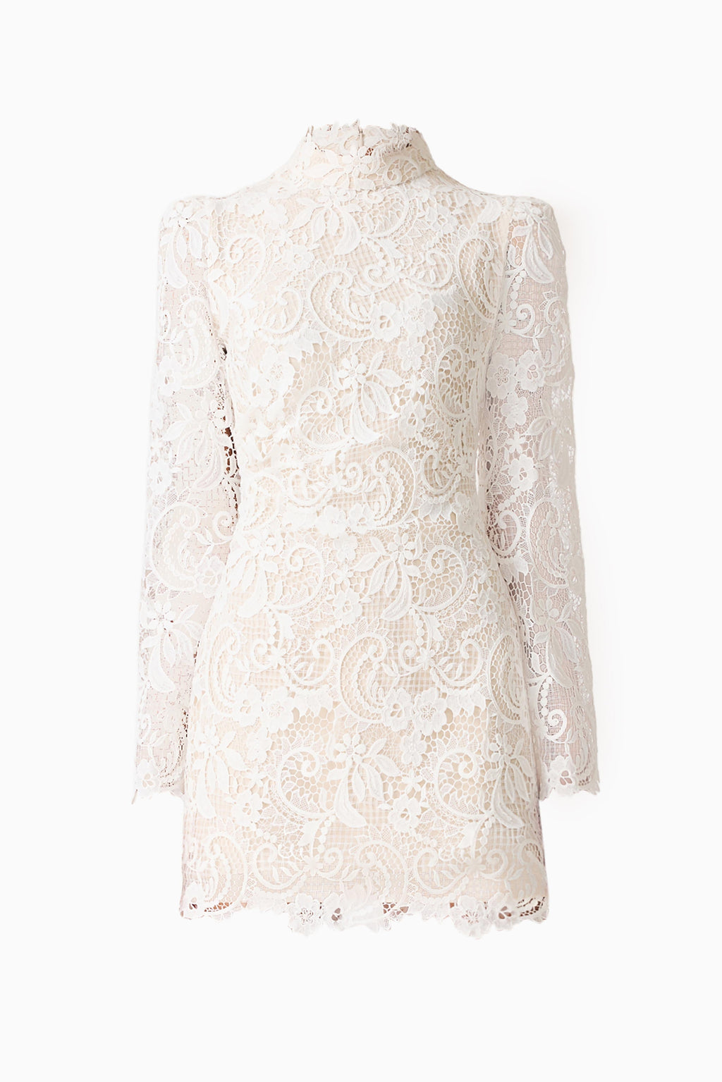 Cora Long Sleeve Mini Dress in White