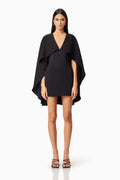 Lilydale Cape Mini Dress In Black