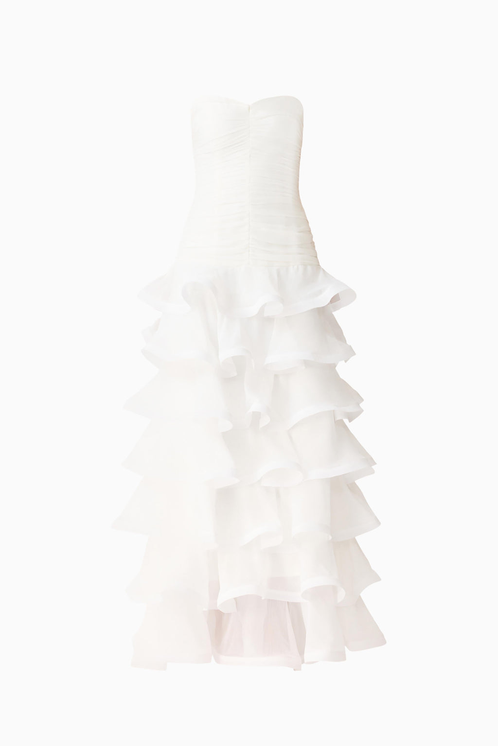 Evelin Tiered Gown in White