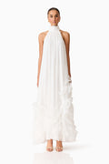 Evelin Halter Gown in White