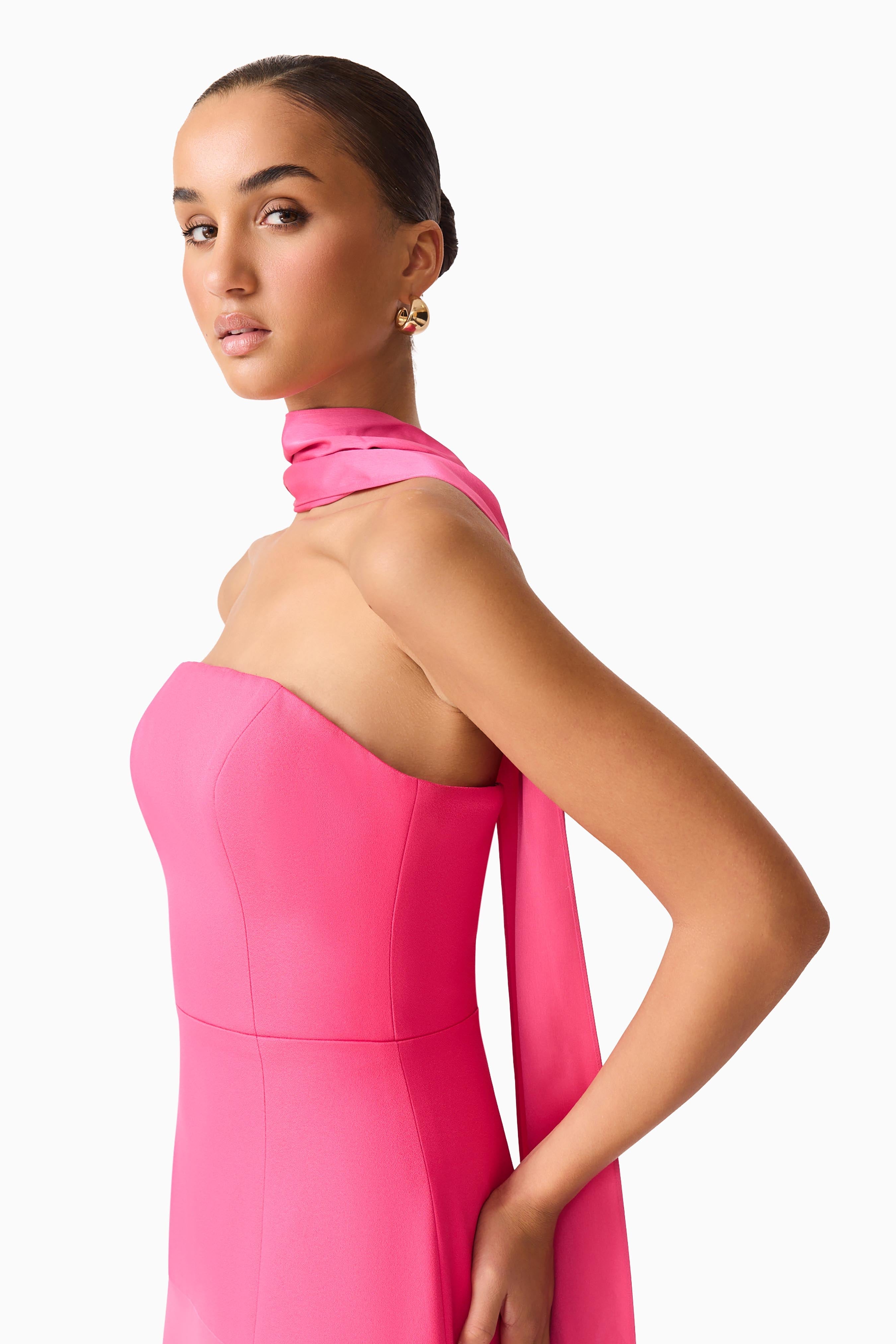 Noralyn Strapless Gown in Pink