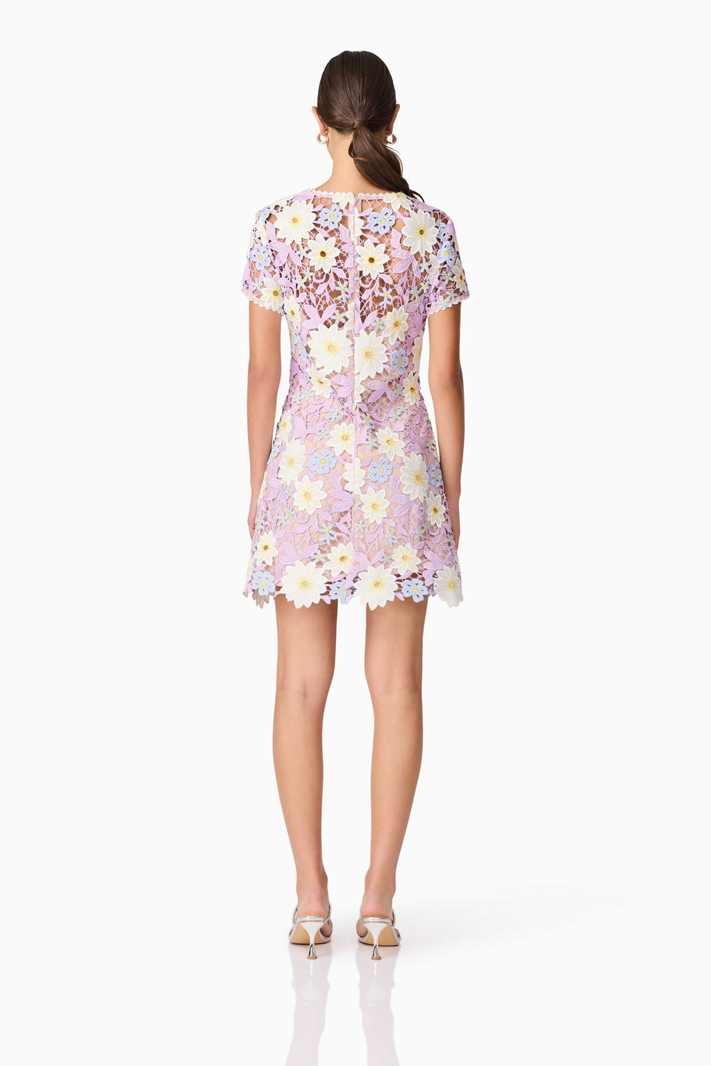 Sigrid Mini Shift Dress in Purple