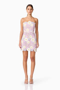 Sigrid Strapless Mini Dress in Purple